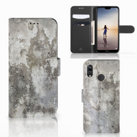 Huawei P20 Lite Bookcase Beton Print - thumbnail