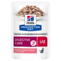 Hill&apos;s I/D Digestive Care kattenvoer nat met Zalm 12x85g maaltijdzakje multipack - thumbnail