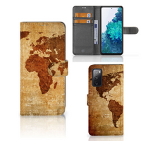 Samsung Galaxy S20 FE Flip Cover Wereldkaart - thumbnail