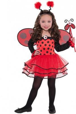 Amscan verkleedjurk lieveheersbeestje rood/zwart maat 104 Amscan verkleedjurk lieveheersbeestje rood/zwart maat 104