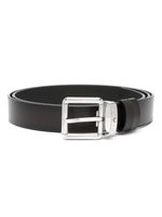 Montblanc ceinture en cuir à boucle - Marron - thumbnail