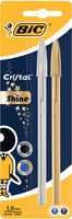 Bic balpen Cristal Shine, blister met 2 stuks (goud en zilver) - thumbnail