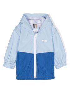 BOSS Kidswear imperméable à design colour block - Bleu