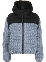 Alexander Wang doudoune à motif monogrammé - Bleu