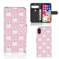 Apple iPhone X | Xs Telefoonhoesje met Pasjes Sleeping Cats