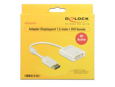 DeLOCK 62600 kabeladapter/verloopstukje DisplayPort 1.2 DVI-I 24+5 Wit DeLOCK 62600 kabeladapter/verloopstukje DisplayPort 1.2 DVI-I 24+5 Wit