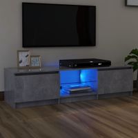 Tv-meubel met LED-verlichting 140x40x35,5 cm betongrijs - thumbnail