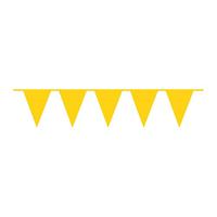 Amscan International 9903783, 10M Plastic Pennant Banner-Geel