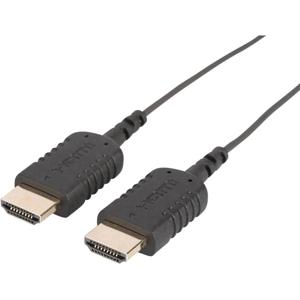 ednet 84458 HDMI-kabel HDMI Aansluitkabel HDMI-A-stekker, HDMI-A-stekker 2.00 m Zwart 4K UHD, Extreem dun, Vergulde steekcontacten