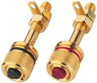 Monacor BP-530G kabel-connector speaker terminals Goud - thumbnail