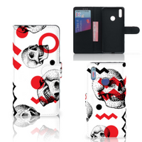 Telefoonhoesje met Naam Huawei Y7 (2019) Skull Red - thumbnail