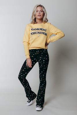 Colourful Rebel Cosmic Thunder Trui  Geel Dames - Basic Fit - Katoen