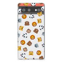 TPU bumper voor Google Pixel 6 Dieren Emojis - thumbnail