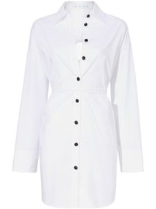 Proenza Schouler White Label mini robe-chemise à découpe au dos - Blanc