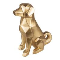 Clayre & Eef Beeld Hond 24 cm Goudkleurig Polyresin