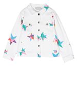 Stella McCartney Kids veste en jean à motif d'étoiles - Blanc