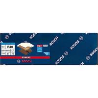 Bosch 50x EXPERT C470 schuurpapier met 14 gaten (voor Verf op hout, Hardhout, Ø 115x230 mm, Korrel 40, Professional Accessoires Vlakschuurmachine)