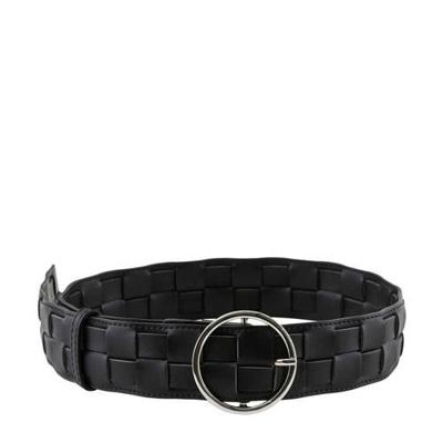 PIECES riem met zilverkleurige gesp zwart