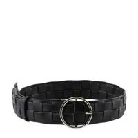 PIECES riem met zilverkleurige gesp zwart