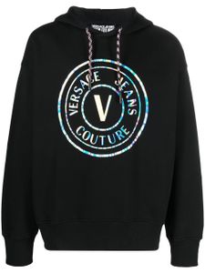 Versace Jeans Couture hoodie à logo imprimé - Noir