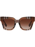 Burberry lunettes de soleil à monture carrée - Marron