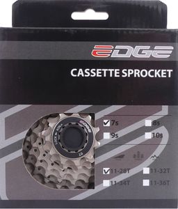 Edge Cassette 7 speed CS-M5007 11-28T zilver