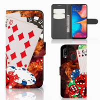 Samsung Galaxy A30 Wallet Case met Pasjes Casino