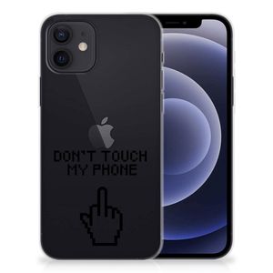 iPhone 12 | 12 Pro (6.1") Silicone-hoesje Finger Don't Touch My Phone