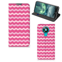 Nokia 3.4 Hoesje met Magneet Waves Pink - thumbnail