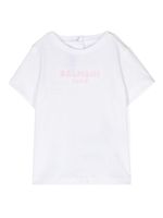 Balmain Kids t-shirt en coton à logo brodé - Blanc - thumbnail