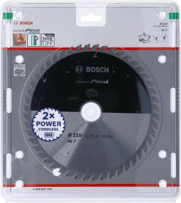 Bosch Accessories Bosch 2608837714 Hardmetaal-cirkelzaagblad 210 x 30 mm Aantal tanden: 48 1 stuk(s)