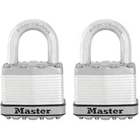 Master Lock Heavy Duty-hangslot [Sleutel] [Gelamineerd staal] [Weerbestendig] [Set van 2] M5EURT - Voor opslagunits, schuren, garages, hekken