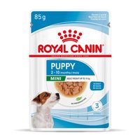 Royal Canin Mini natvoer voor puppy brokjes in saus zakjes 12x85gr - thumbnail