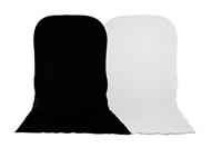 Lastoliet van Manfrotto LL LB6701 1,8 x 2,15 m effen inklapbare omkeerbare achtergrond met trein - zwart/wit