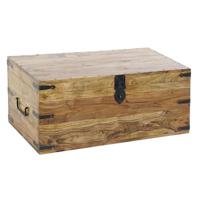Wadiga Grote opbergkoffer van massief hout Acacia
