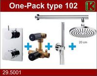 One-Pack Inbouwthermostaatset Type 102 Chr (20Cm) - thumbnail