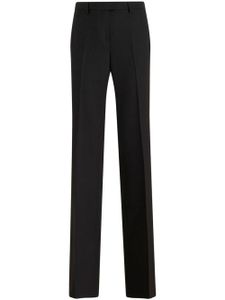 ETRO pantalon de tailleur en laine à taille haute - Noir