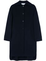 Jil Sander manteau en cachemire à simple boutonnage - Bleu - thumbnail