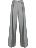 There Was One pantalon droit en laine à fines rayures - Gris - thumbnail