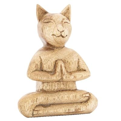 Kat in Lotushouding Handgemaakt (12 cm) Kat in Lotushouding Handgemaakt (12 cm)
