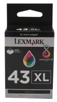 Lexmark 18YX143E 43XL inktcartridge driekleurig hoge capaciteit 500 pagina's