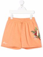 Kenzo Kids short imprimé à lien de resserrage - Orange