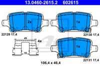 Remmenset, remschijf ATE, Remschijftype: Massief, Inbouwplaats: Achteras: , u.a. für Opel, Vauxhall - thumbnail