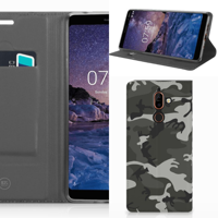 Nokia 7 Plus Hoesje met Magneet Army Light