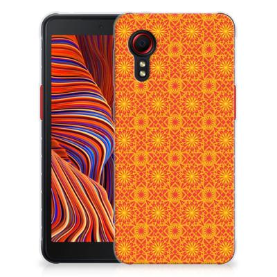 Samsung Galaxy Xcover 5 TPU bumper Batik Oranje Samsung Galaxy Xcover 5 TPU bumper Batik Oranje
