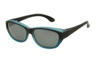 FitOfar overzetzonnebril blauw dames met grijze lens Vz0027lv
