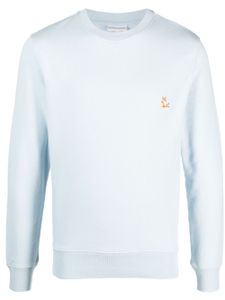 Maison Kitsuné sweat en coton à logo appliqué - Bleu