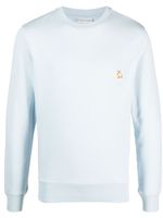 Maison Kitsuné sweat en coton à logo appliqué - Bleu