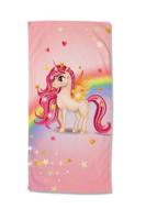 Good Morning Kinder Strandlaken Velours Little 75x150cm - multi