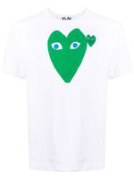 Comme Des Garçons Play t-shirt en coton à imprimé cœurs - Blanc - thumbnail